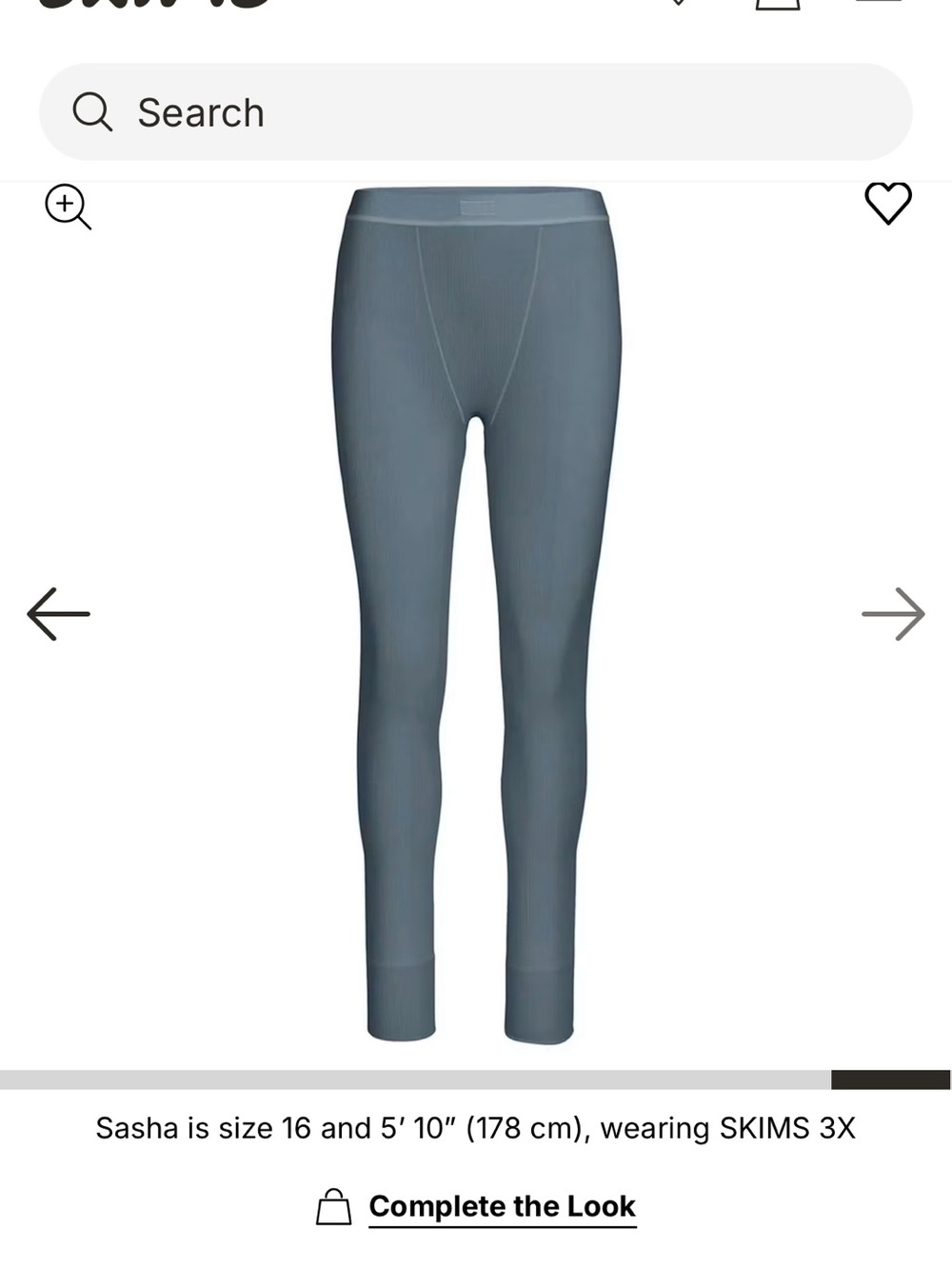 SKIMS Cotton Ribber Leggings in Kyanite